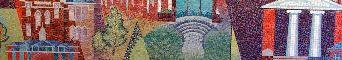 A mosaic of campus on display in the Student Union